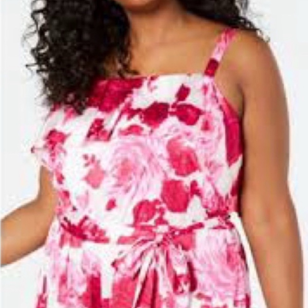 Betsey Johnson Pink and White Jumpsuit